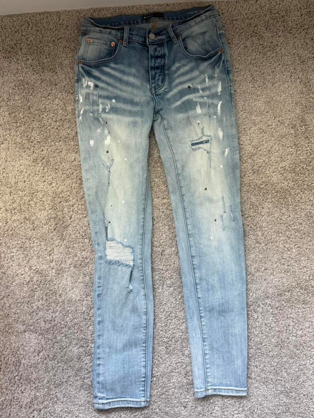 Men's Size 30" Waist Purple Brand Distressed Jeans